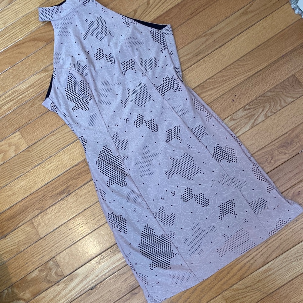 Tan halter lace dress with black lining